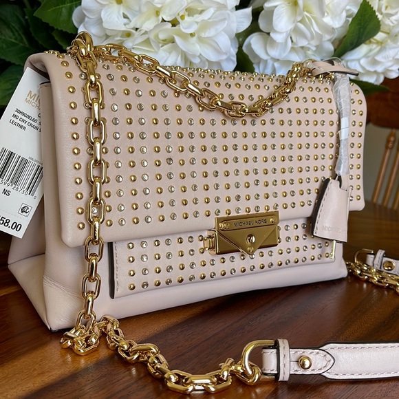 Micheal kors Studded Leather Chain Shoulder Bag - Picture 4 of 16